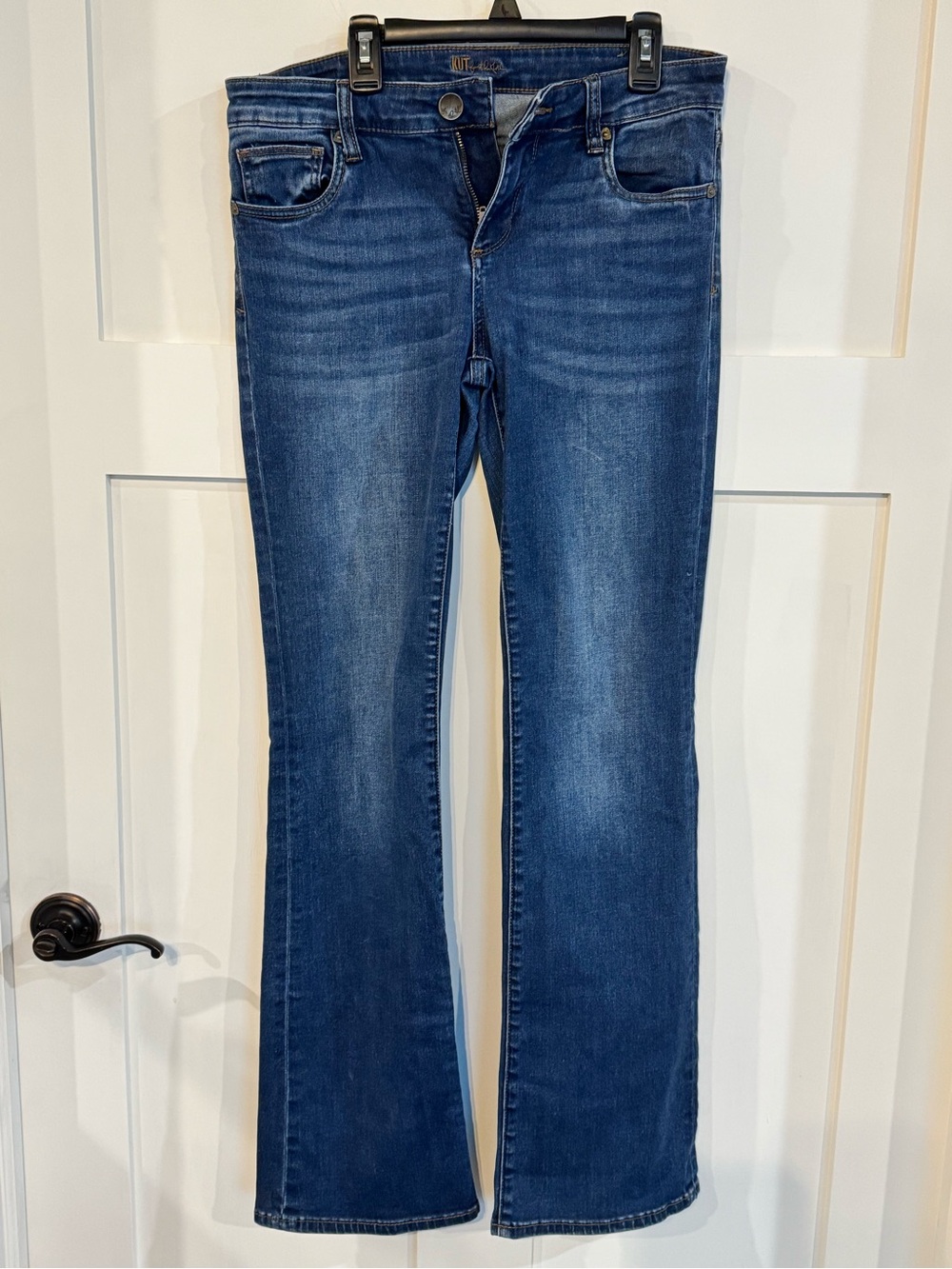 Kut from the Kloth Women's Straight Leg Jeans in Dark Blue Wash